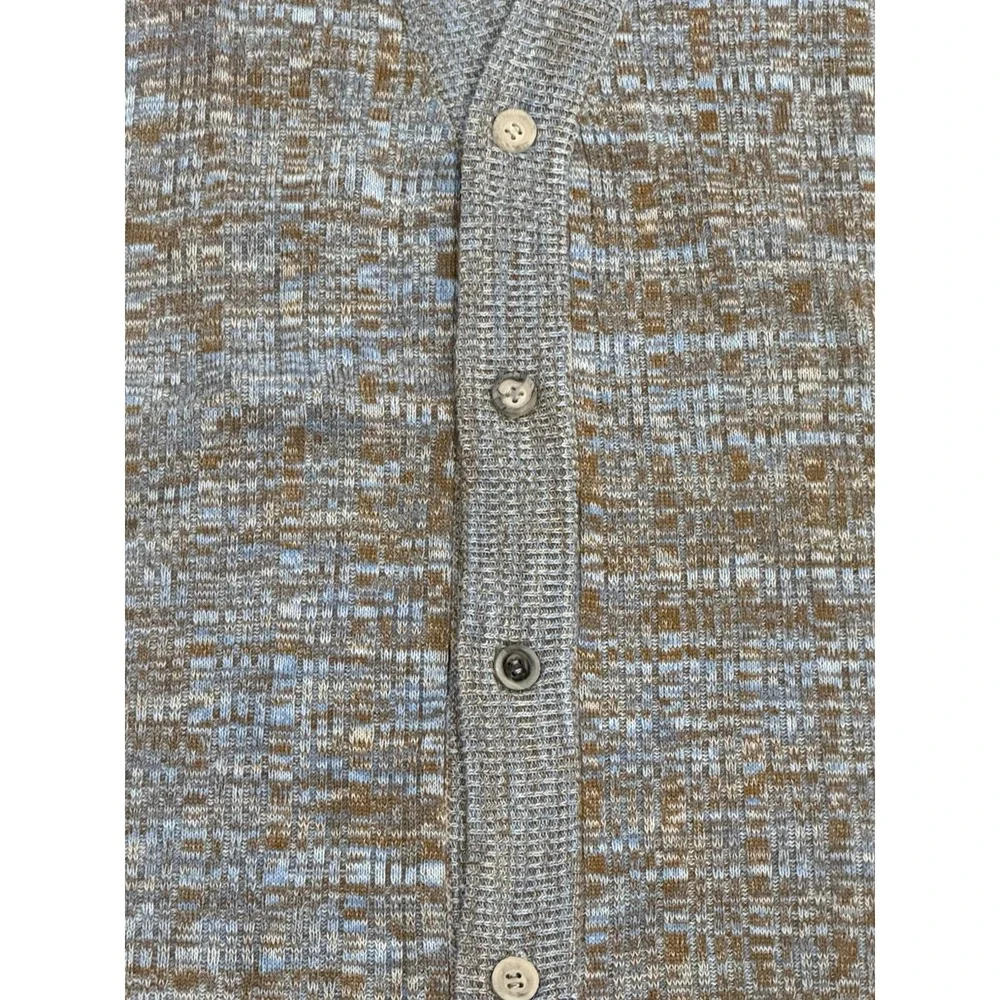 Vtg Alfie California Button Up Sweater Vest Brown & Blue 70s 80s SZ XL - Picture 3 of 4